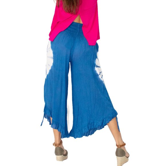 Flared Ruffled Printed Pant - Picture 3 of 3